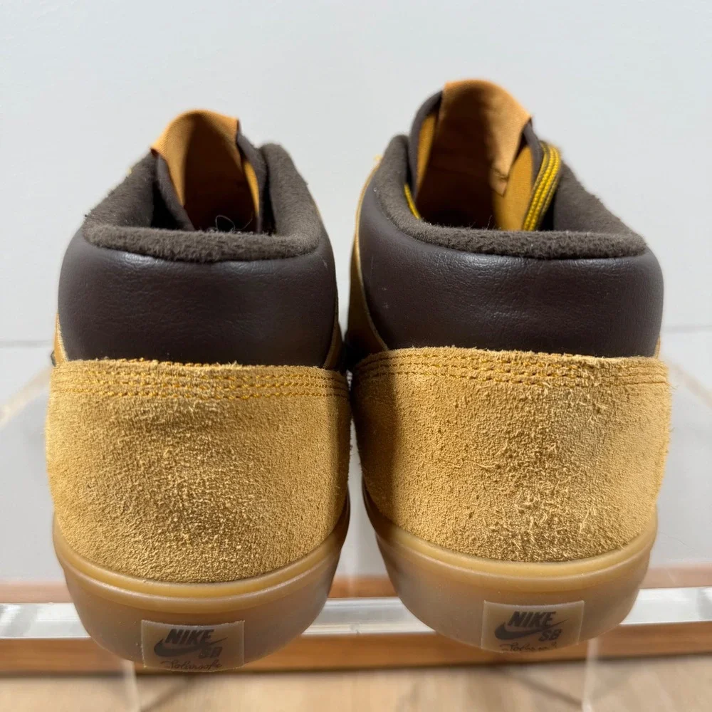 Rare Nike SB Portmore Mid Wheat Brown Sneakers Size 12
